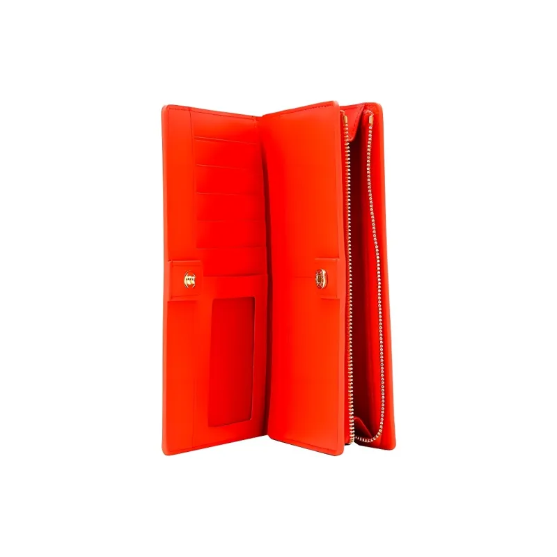 Furla Fulla Calfskin Wallet Women's Orange-2