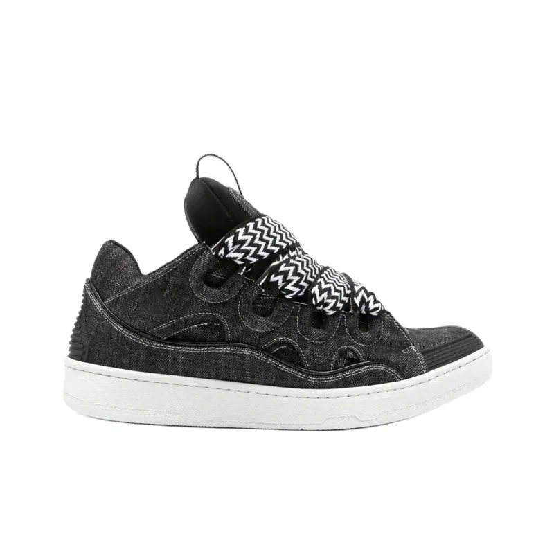 Lanvin Low Top Skateboard Shoes Men's Black-1