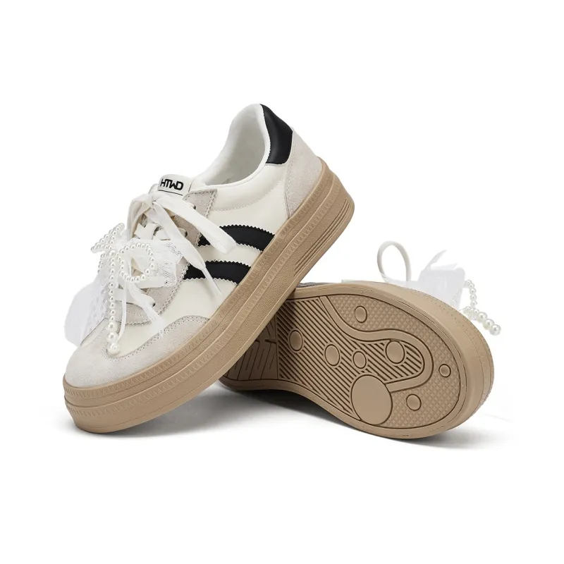 Hotwind Virtue Collection Ballet Style German Army Trainers Low Top Skateboard Shoes Women's-23