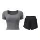 [Short-Sleeved Set]Limestone+Starburst Black
