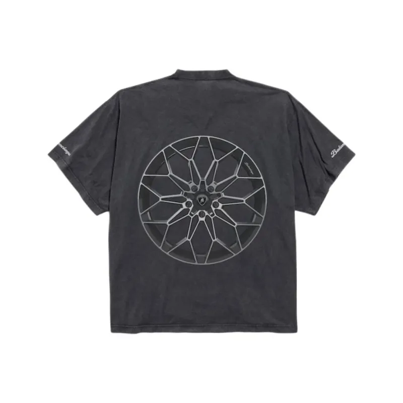 Balenciaga x Automobili Lamborghini T Shirt Loose Fit Men's Black-1