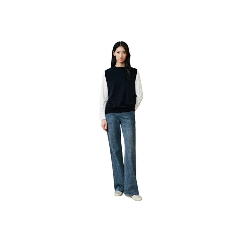 INSUN Cashmere Sweaters Women's Navy Blue-1