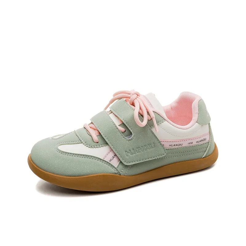 HUANQIU Slip Resistant, Abrasion Resistant, Lightweight Low Top Casual Shoes Women's Green Pink-1