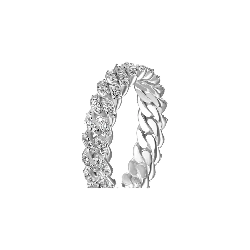 APORRO 925 Sterling Silver Rings Unisex 18K White Gold Plated/14K Gold Plated-3