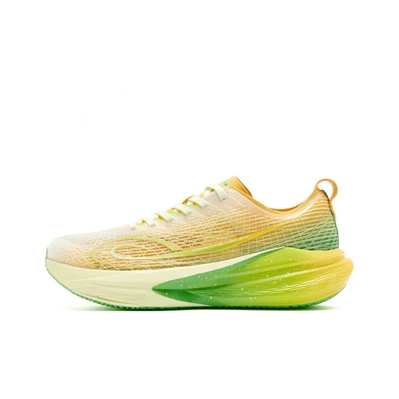 QIAODAN Cushioning And Breathable Low Top Physical Fitness Test, Physical Exam, Racing Running Shoes Men's Yellow Green-0