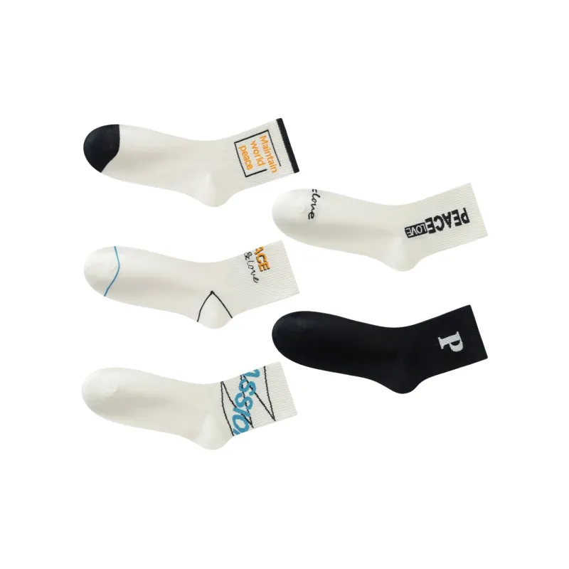 The Temptation Of The Muse Mid Calf Socks Men's 5 Pack-0