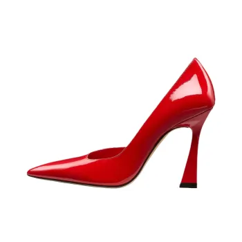 Stuart Weitzman/SW Vinnie 100 D'Orsay Chunky Heel High Heels 10cm Women's Red