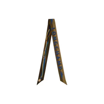 LONGCHAMP Silk Scarves Unisex Brown