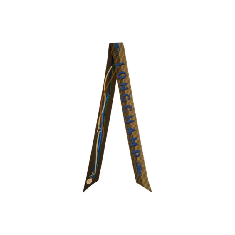 LONGCHAMP Silk Scarves Unisex Brown-0