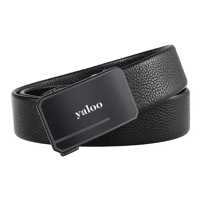 Yalu Top Grain Cow Leather Belts Men's Width 3.5CM-1