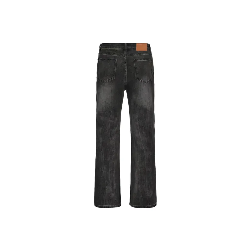 YICHEN Jeans Unisex Black Gray[Water Ripple Summer Thin]-1