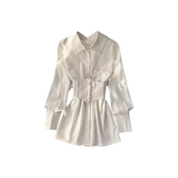 GUOZHEN Long Sleeved Dress Women's