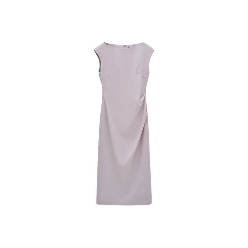 INSUN Sleeveless Dresses Women's Smoky Purple-5