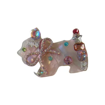 ZWU Artificial Crystal Hair Clips Women's