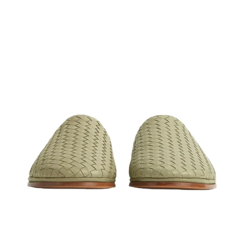 Bottega Veneta Quiet Closed Toe Slippers Men's Green-2