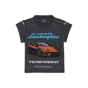 Balenciaga x Automobili Lamborghini T Shirt Women's Black Slim Fit