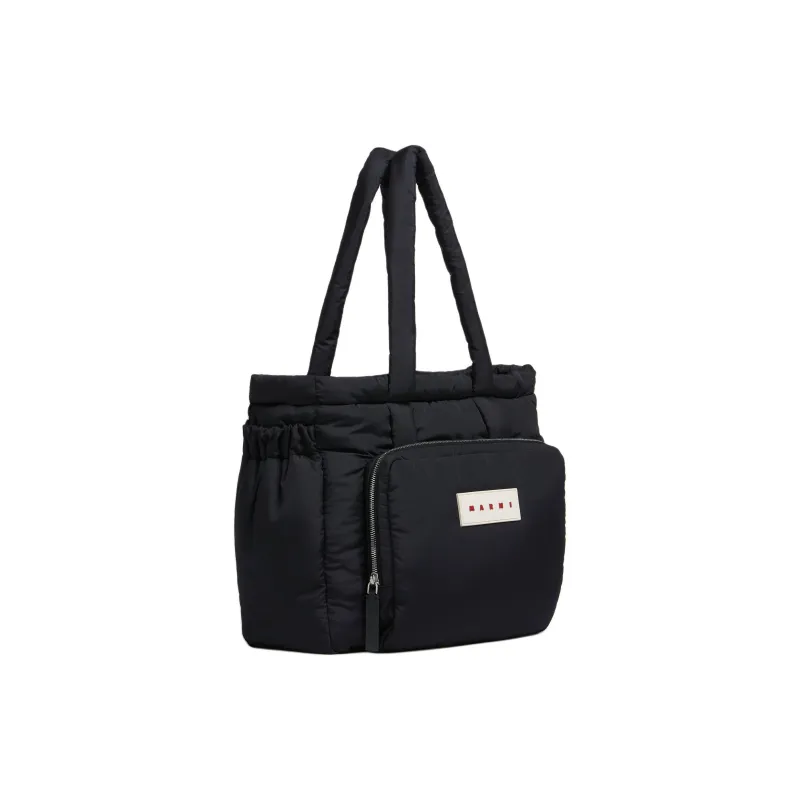 MARNI Polyester Tote Bag, Shopping Bag, Handbag, Shoulder Bag Men's Black-1
