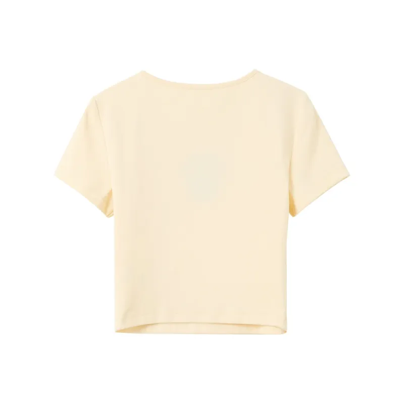 3COLOUR T Shirts Women's Yellow Cream-1