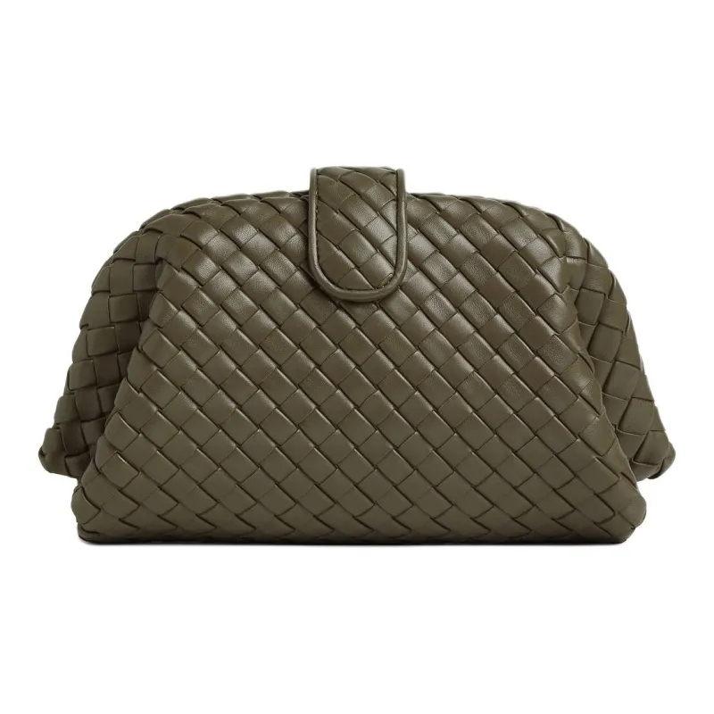 Bottega Veneta Lauren 1980 Sheepskin Shoulder Bag Trumpets Women's Cypress Green-2