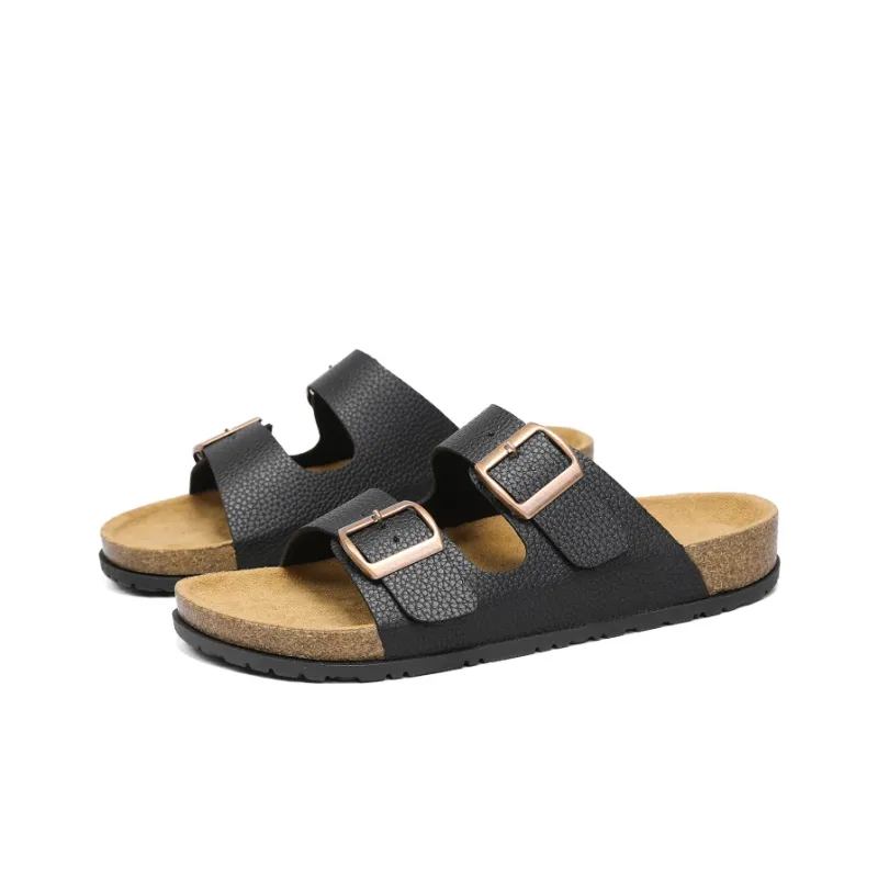 CHAOPAISHA Cork Sole EVA Slip Resistant Abrasion Resistant Slide Slippers Unisex-3