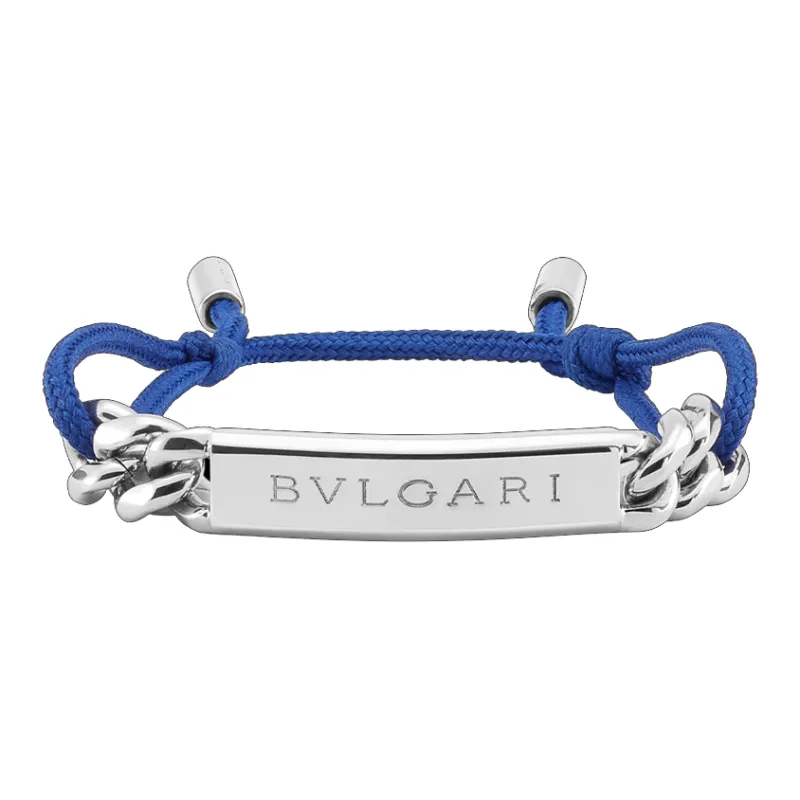 BVLGARI Fabric Bracelets Men's Marine Blue-0