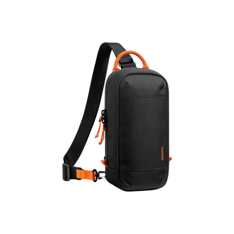 Tomtoc Nylon Fabric Sling Bag Men's Heritage Red/Dark Gray Light Gray/Classic Black-2