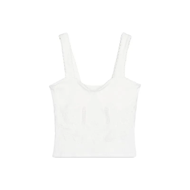 ZARA Tank Tops Women's White-0