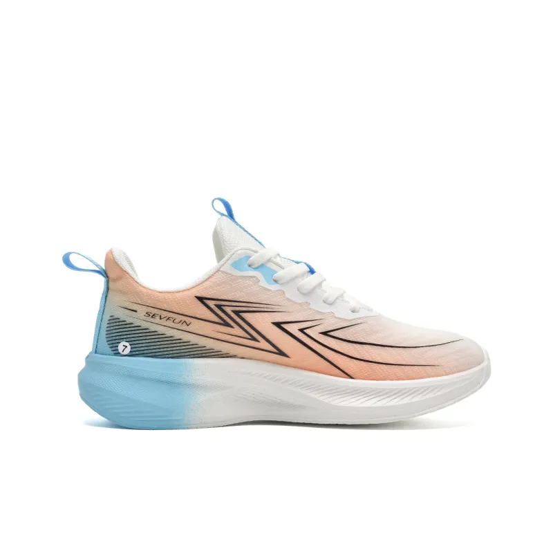 7 SEVFUN Low Top Running Shoes Unisex Yellow With Wave Base-31