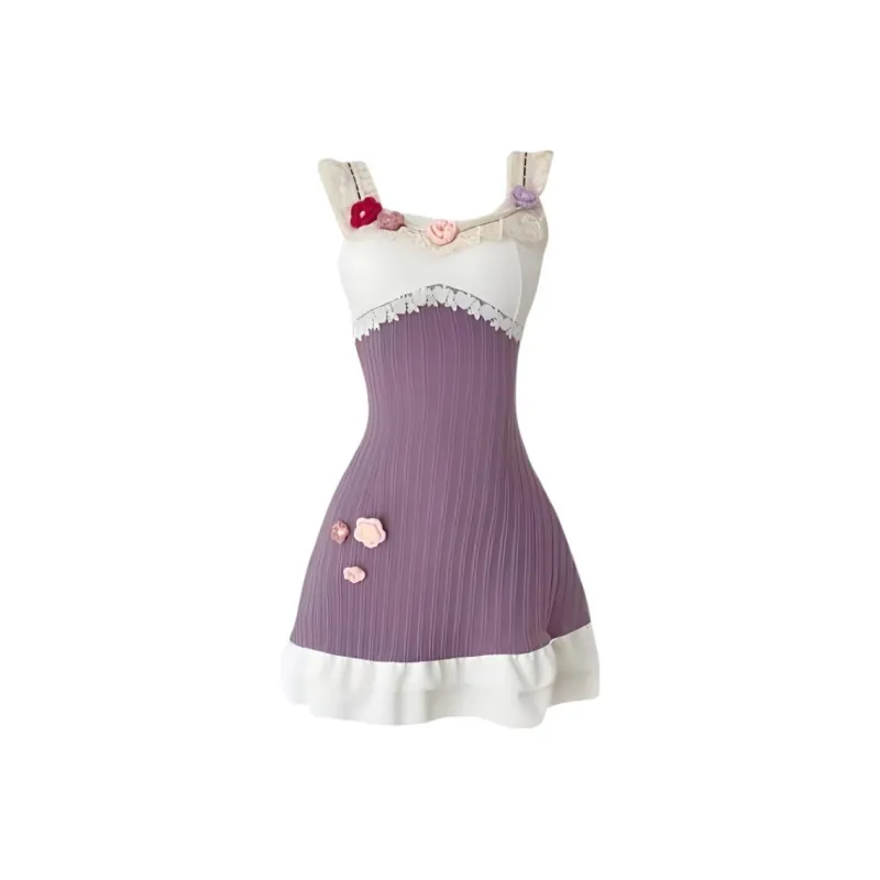 IQC Sleeveless Dresses Women's Purple-0