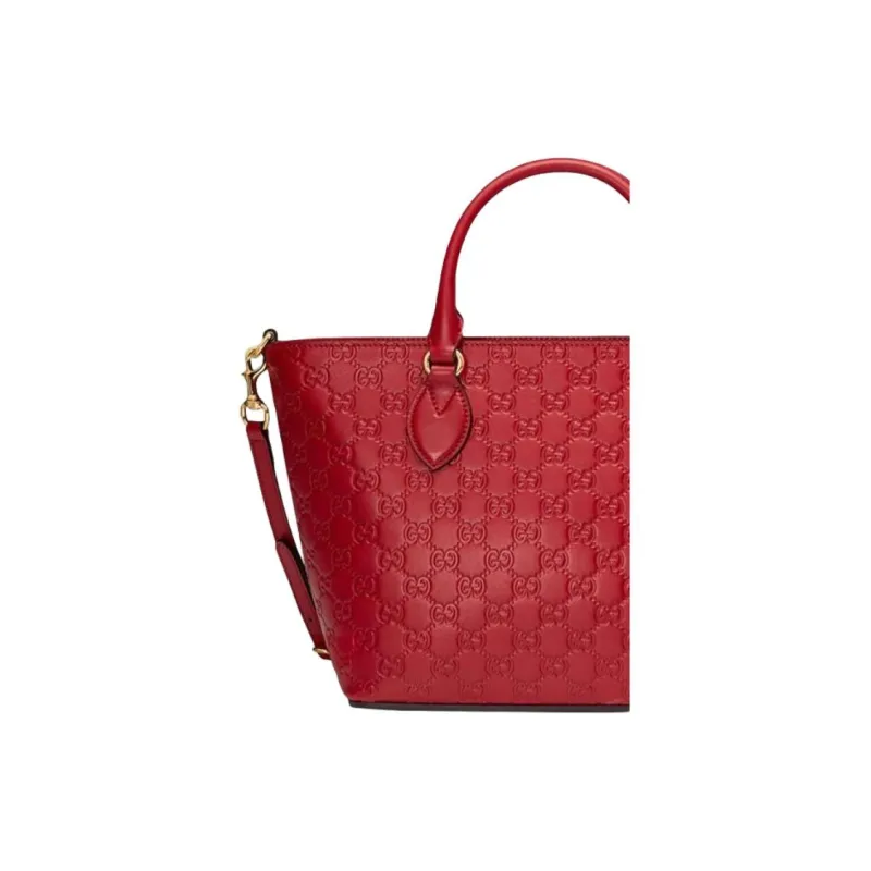 GUCCI Leather Shoulder Bag, Crossbody Bag, Handbag Women's Red-4