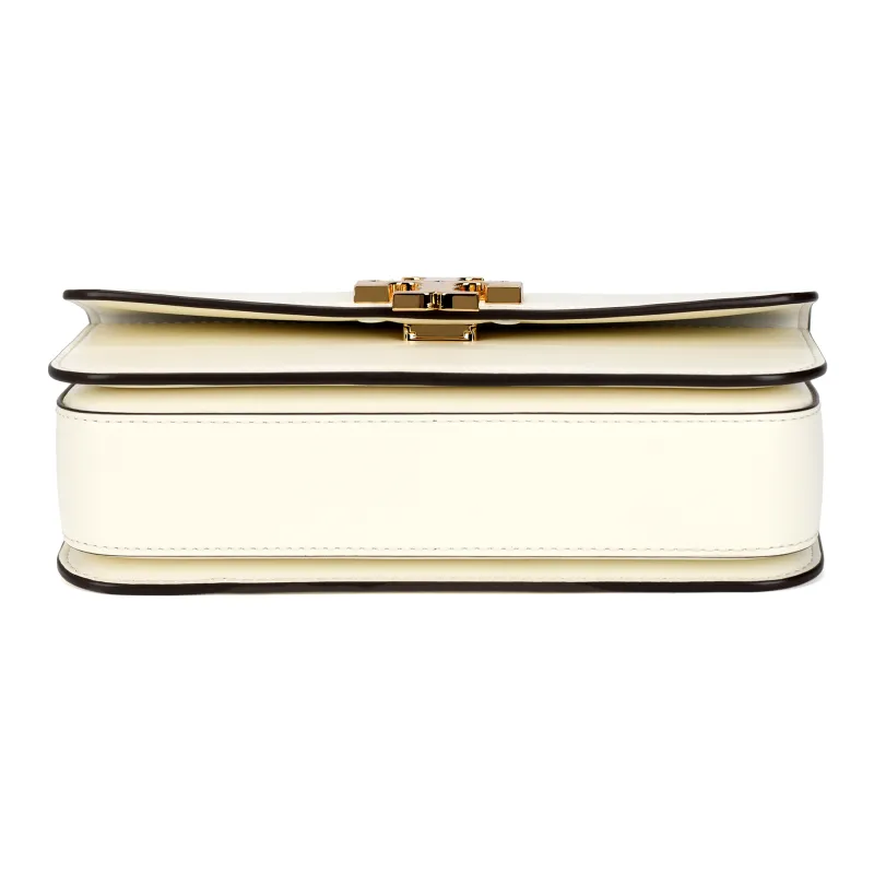 TORY BURCH Eleanor Cow Leather Shoulder Bag Small Size Women's Warm White-3