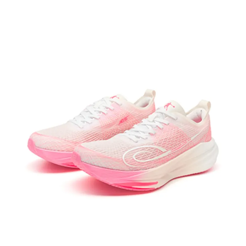 QIAODAN Cushioning And Breathable Low Top Physical Fitness Test, Physical Exam, Racing Running Shoes Men's White Pink-1