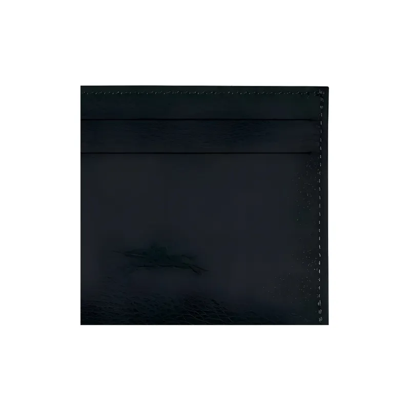 LONGCHAMP Le Foulonné Grain Textured Cow Leather Card Holder Card Holder Unisex Black-2
