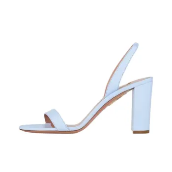 AQUAZZURA So Nude Block One Strap Sandals 8.5cm Women's Blue