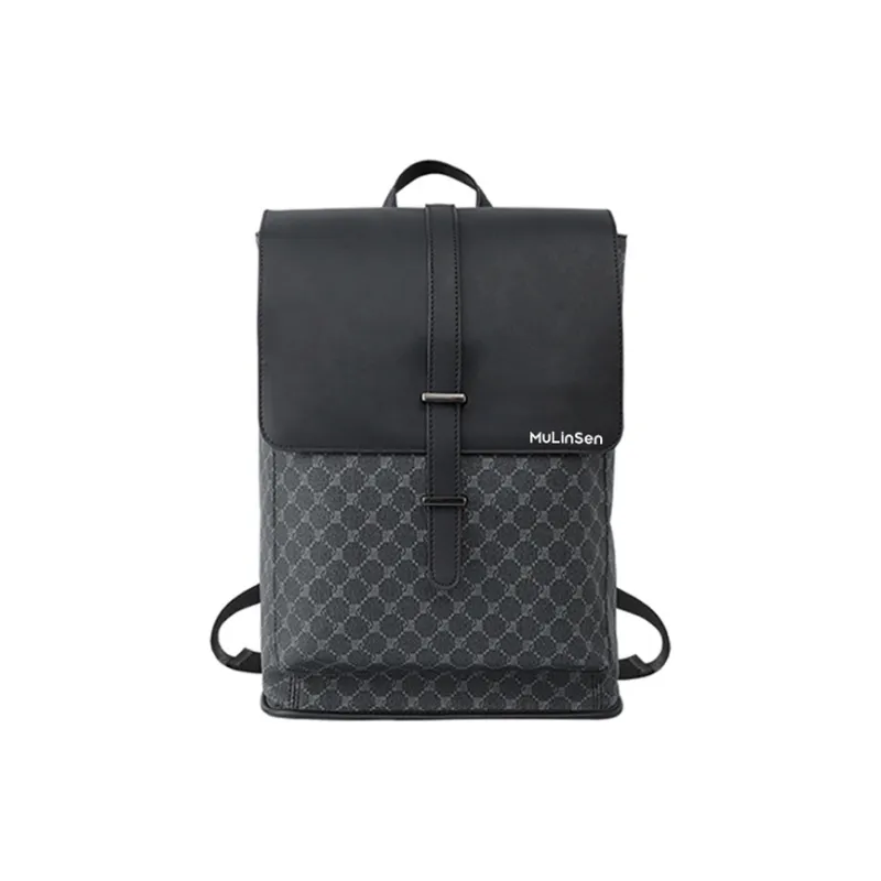 Mulinsen PU Backpack Men's Black-6
