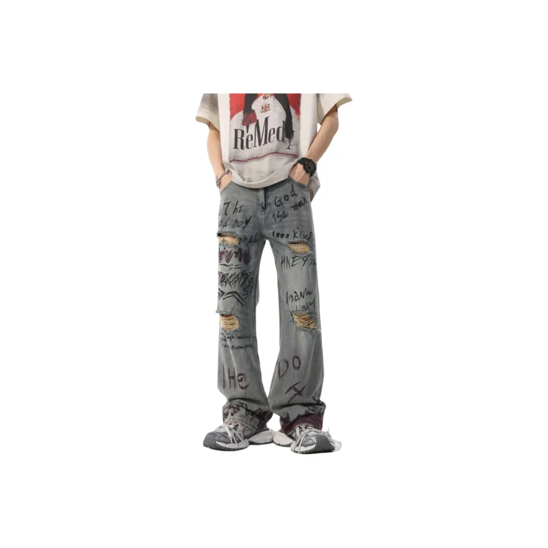 NVRFRGT Jeans Unisex Vintage Blue-0