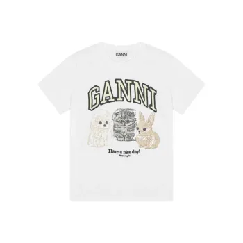 GANNI T Shirts Women's Bright White