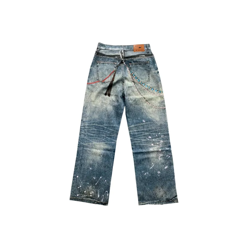 REMODUTION Jeans Unisex Blue 3D Print-1