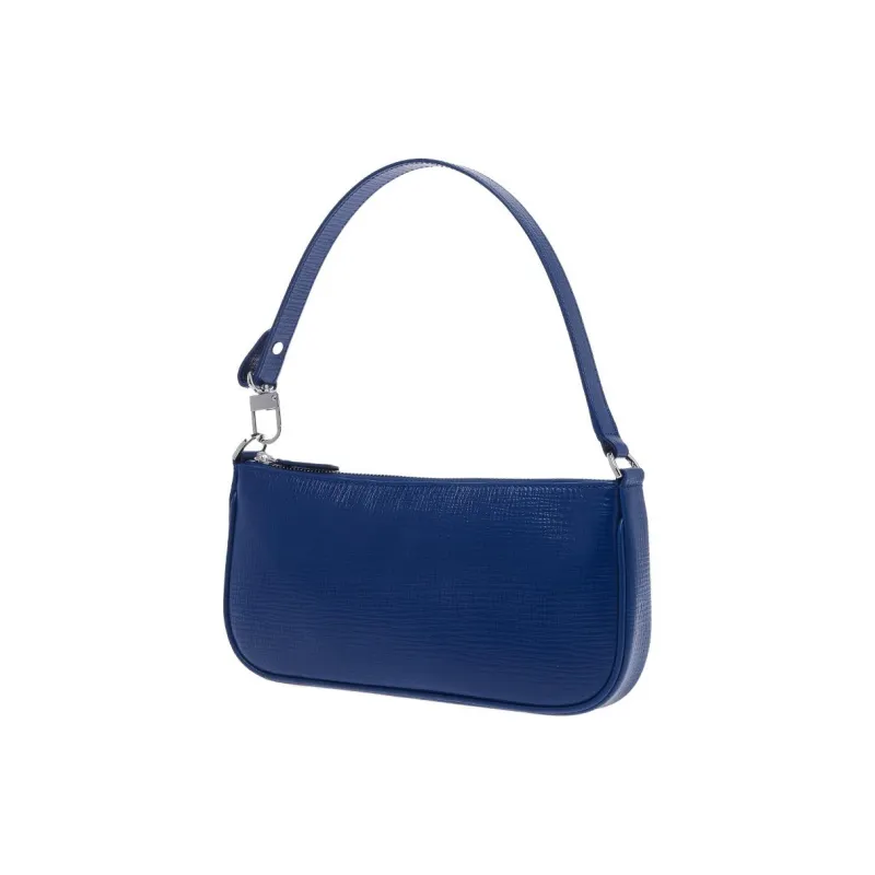 By Far Rachel Cow Leather Shoulder Bag, Baguette Bag, Handbag, Shoulder Bag Women's Dark Blue-3