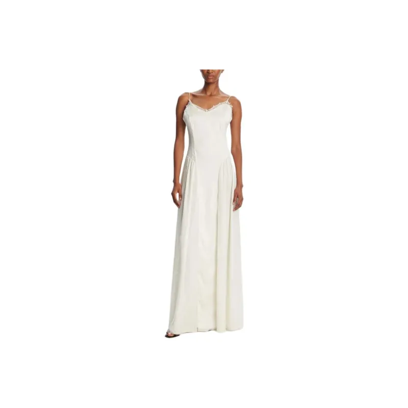 Rotate Satin Lace Maxi Dress-0
