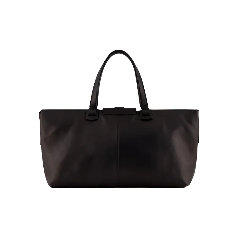 GIORGIO ARMANI Cow Leather Handbag Men's Black-2