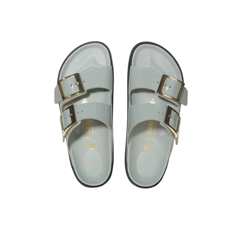 Birkenstock Arizona Rubber Sole Abrasion Resistant Slide Slippers Women's Green Regular Loose Fit-3