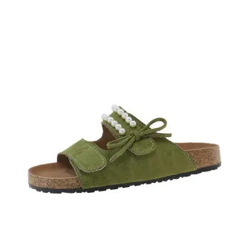 WUJI Rubber Sole Slip Resistant Abrasion Resistant Slide Slippers Women's
