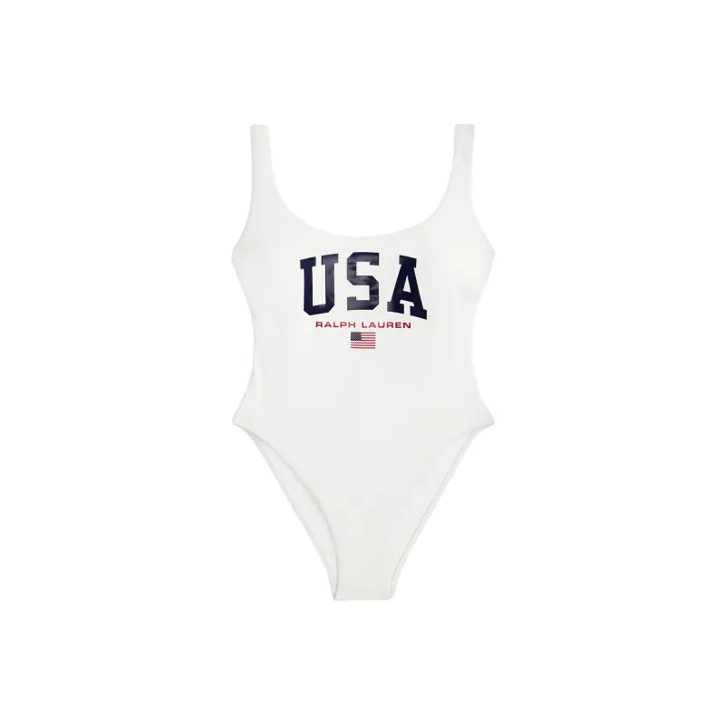 Polo Ralph Lauren One piece Swimsuit Women's White-0