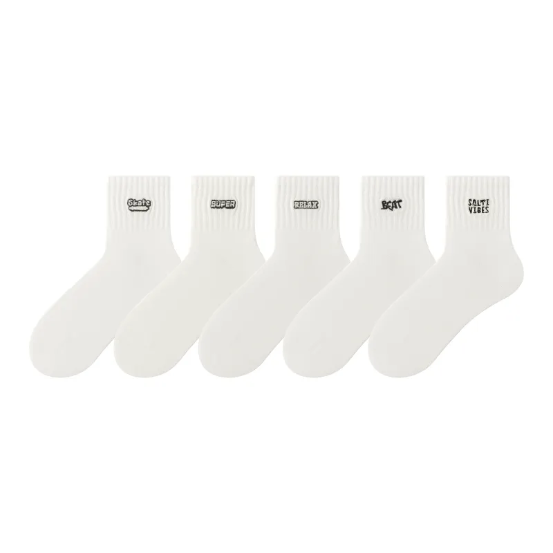 Caramella Mid Calf Socks Unisex 5 Pack-5