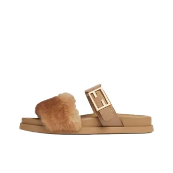 FENDI Feel Slide Slippers Women's Brown