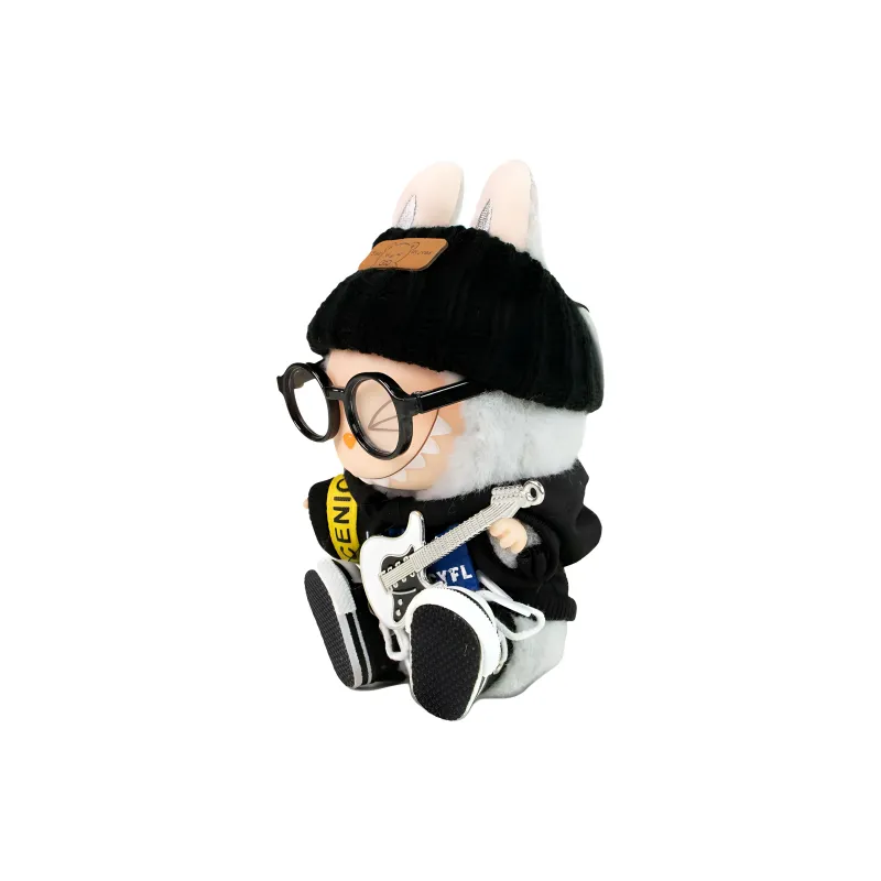 [Modified Doll] POP MART Labubu THE MONSTERS Sitting Party Collection Happy Confirmed, Rock Boy, Cute Hang Tag Box 15cm-1