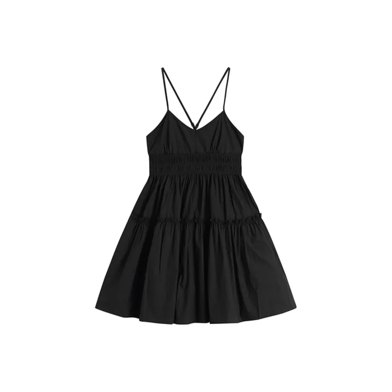 JOSR Slip Dresses Women's Black-0