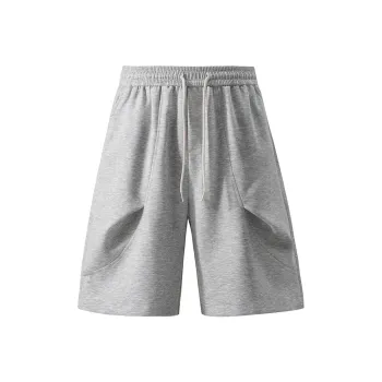 Casual Versatile American Vintage Design Genderless Sports Five Quarter Shorts Unisex