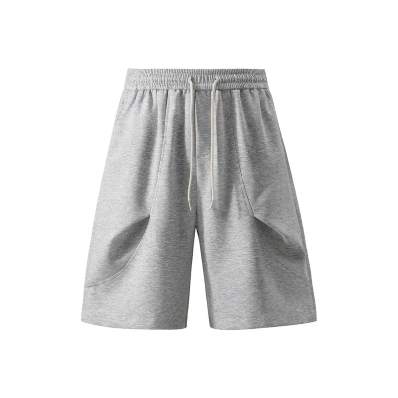 Casual Versatile American Vintage Design Genderless Sports Five Quarter Shorts Unisex-0